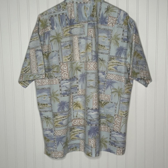 Batik Bay Men's XL Palm Tree Island Print Button Up Hawaiian Shirt - Picture 4 of 12